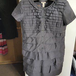 J.Crew Layered Dark Gray Knee Length Dress